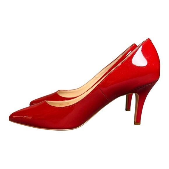 Cole Haan Grand.OS Pumps Women’s 8 Red Patent Leather Pointed Toe Heels 3.5" - Picture 1 of 8